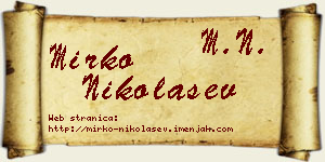 Mirko Nikolašev vizit kartica